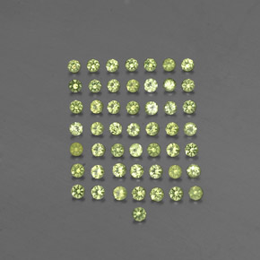 1.56 ct Green Peridot Gemstone, Peridot Gem in Diamond-Cut Shape for Sale.