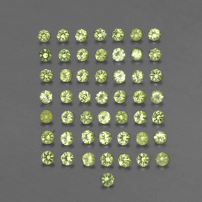 1.56 ct Green Peridot Stone, Natural Peridot in Diamond-Cut Shape for Sale