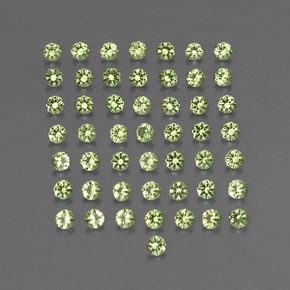 1.49 ct Green Peridot Stone, Natural Peridot in Diamond-Cut Shape for Sale