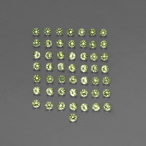 1.53 ct Green Peridot Gemstone, Peridot Gem in Diamond-Cut Shape for Sale.
