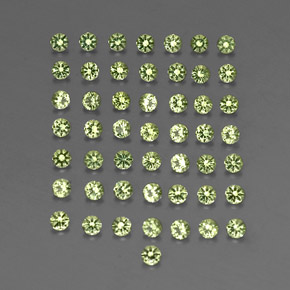 1.53 ct Green Peridot Stone, Natural Peridot in Diamond-Cut Shape for Sale