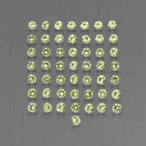 1.48 ct Green Peridot Stone, Natural Peridot in Diamond-Cut Shape for Sale