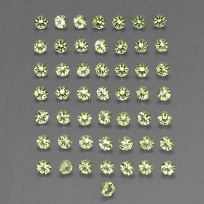 1.51 ct Green Peridot Stone, Natural Peridot in Diamond-Cut Shape for Sale