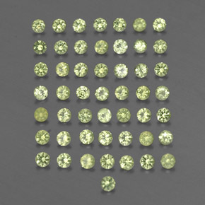 1.47 ct Green Peridot Stone, Natural Peridot in Diamond-Cut Shape for Sale