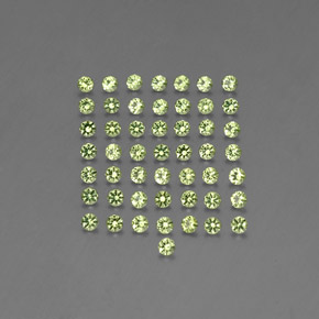 2.03 ct Green Peridot Gemstone, Peridot Gem in Diamond-Cut Shape for Sale.