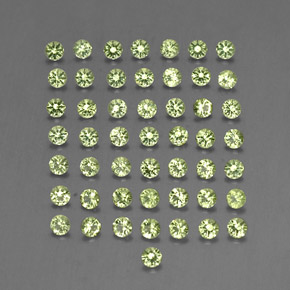 1.52 ct Green Peridot Stone, Natural Peridot in Diamond-Cut Shape for Sale