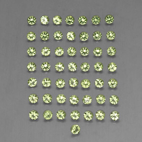 1.51 ct Green Peridot Stone, Natural Peridot in Diamond-Cut Shape for Sale