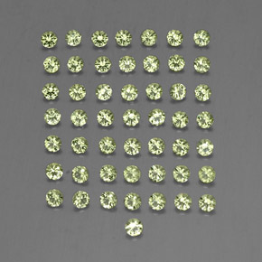 1.48 ct Green Peridot Stone, Natural Peridot in Diamond-Cut Shape for Sale