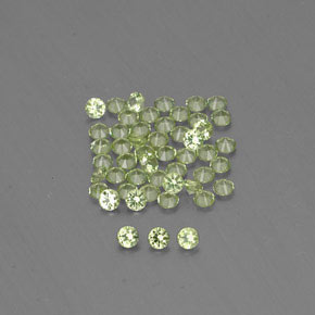 1.43 ct Green Peridot Gemstone, Peridot Gem in Diamond-Cut Shape for Sale.
