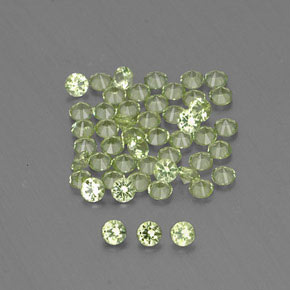 1.43 ct Green Peridot Stone, Natural Peridot in Diamond-Cut Shape for Sale