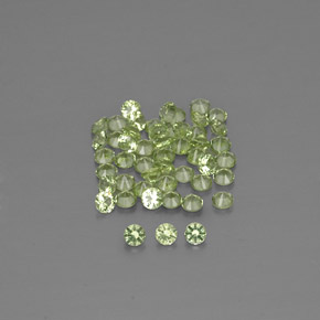 1.50 ct Green Peridot Gemstone, Peridot Gem in Diamond-Cut Shape for Sale.