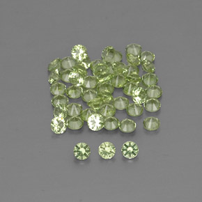 1.50 ct Green Peridot Stone, Natural Peridot in Diamond-Cut Shape for Sale