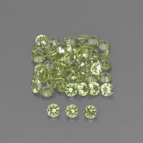 1.46 ctw Green Peridot Stones, Natural Peridot in Diamond-Cut Shape for Sale