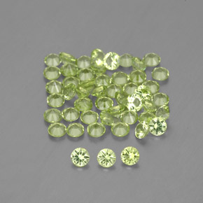 1.46 ct Green Peridot Gemstone, Peridot Gem in Diamond-Cut Shape for Sale.