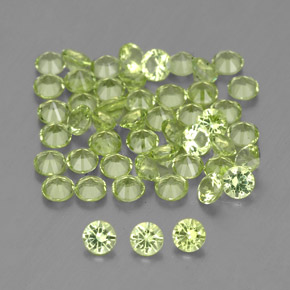 1.46 ct Green Peridot Stone, Natural Peridot in Diamond-Cut Shape for Sale
