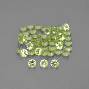 1.45 ct Green Peridot Gemstone, Peridot Gem in Diamond-Cut Shape for Sale.