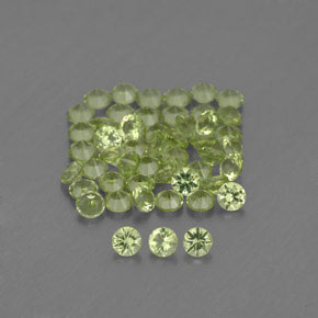 1.55 ct Green Peridot Gemstone, Peridot Gem in Diamond-Cut Shape for Sale.