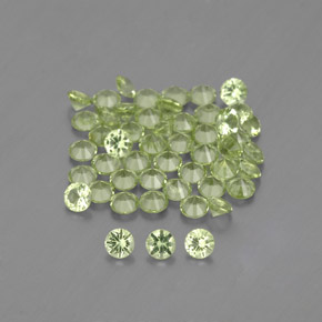 1.54 ct Green Peridot Gemstone, Peridot Gem in Diamond-Cut Shape for Sale.