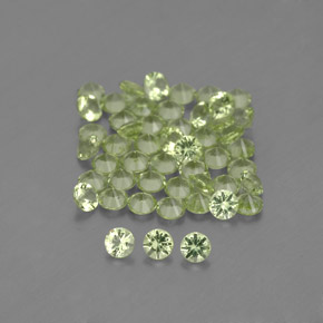 1.46 ct Green Peridot Gemstone, Peridot Gem in Diamond-Cut Shape for Sale.