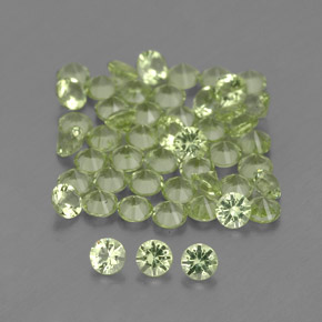 1.46 ct Green Peridot Stone, Natural Peridot in Diamond-Cut Shape for Sale