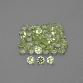 1.43 ct Green Peridot Gemstone, Peridot Gem in Diamond-Cut Shape for Sale.