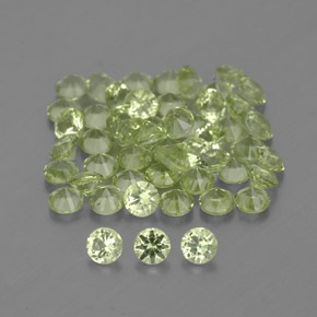 1.43 ct Green Peridot Stone, Natural Peridot in Diamond-Cut Shape for Sale
