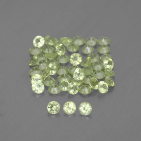 1.46 ct Green Peridot Gemstone, Peridot Gem in Diamond-Cut Shape for Sale.