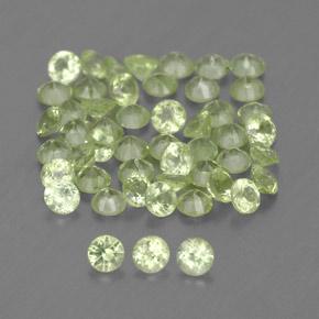 1.46 ct Green Peridot Stone, Natural Peridot in Diamond-Cut Shape for Sale