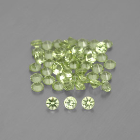 1.55 ct Green Peridot Gemstone, Peridot Gem in Diamond-Cut Shape for Sale.
