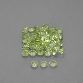 Peridot Gemstones in 2 mm (calibrated) Size for Sale, Peridot Stones in Medium Green Color