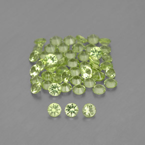 1.50 ct Green Peridot Gemstone, Peridot Gem in Diamond-Cut Shape for Sale.