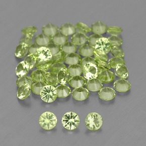 1.50 ct Green Peridot Stone, Natural Peridot in Diamond-Cut Shape for Sale