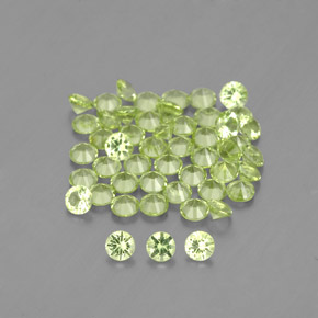 Warm Green Peridot Gem - 0ct Diamond-Cut (ID: 342060)