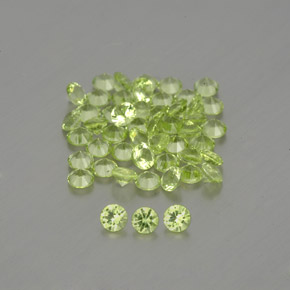 1.44 ct Green Peridot Gemstone, Peridot Gem in Diamond-Cut Shape for Sale.