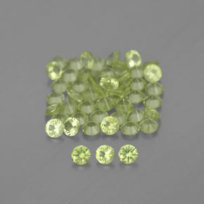 1.48 ct Green Peridot Gemstone, Peridot Gem in Diamond-Cut Shape for Sale.