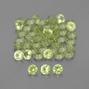 1.48 ct Green Peridot Stone, Natural Peridot in Diamond-Cut Shape for Sale