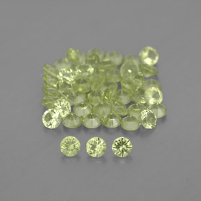 2.04 ct Green Peridot Gemstone, Peridot Gem in Diamond-Cut Shape for Sale.