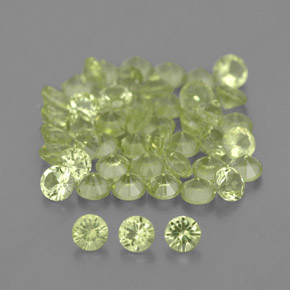 2.04 ct Green Peridot Stone, Natural Peridot in Diamond-Cut Shape for Sale