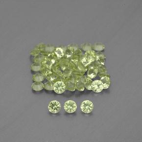 Pale Pear Green Peridot Gem - 0ct Diamond-Cut (ID: 342637)