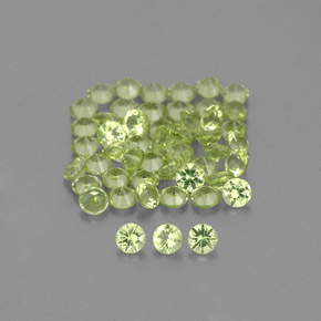 1.54 ct Green Peridot Gemstone, Peridot Gem in Diamond-Cut Shape for Sale.