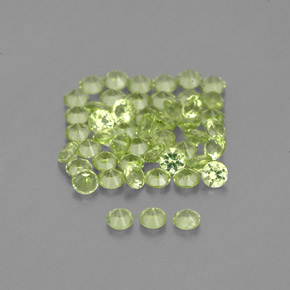 Peridot Gemstone in 2 mm (calibrated) Size for Sale, Peridot Stone in Lively Green Color