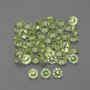 1.54 ctw Green Peridot Stones, Natural Peridot in Diamond-Cut Shape for Sale