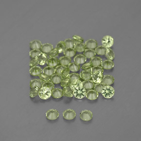 Peridot Gemstones in 2 mm (calibrated) Size for Sale, Peridot Stones in Lime Green Color