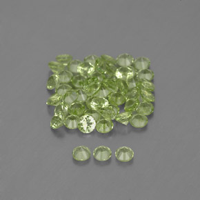 Peridot Gemstone in 2 mm (calibrated) Size for Sale, Peridot Stone in Lively Green Color