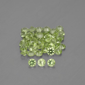 1.55 ct Green Peridot Gemstone, Peridot Gem in Diamond-Cut Shape for Sale.