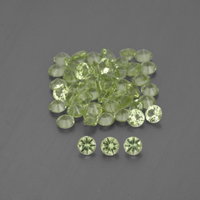1.45 ct Green Peridot Gemstone, Peridot Gem in Diamond-Cut Shape for Sale.