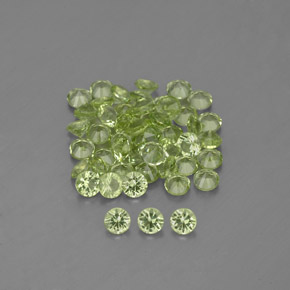 1.52 ct Green Peridot Gemstone, Peridot Gem in Diamond-Cut Shape for Sale.