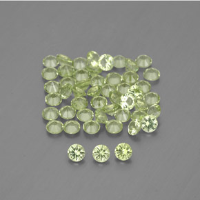 1.48 ct Green Peridot Gemstone, Peridot Gem in Diamond-Cut Shape for Sale.