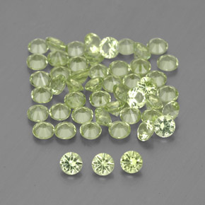 1.48 ct Green Peridot Stone, Natural Peridot in Diamond-Cut Shape for Sale