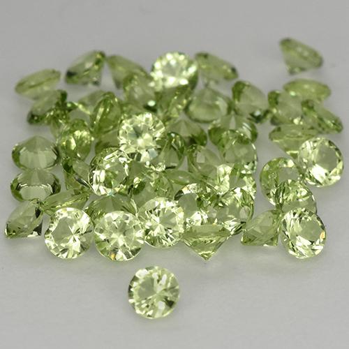 1.47 ctw Green Peridot Stones, Natural Peridot in Diamond-Cut Shape for Sale